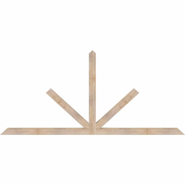 Ekena Millwork Saratoga Smooth Timber Gable Bracket, Douglas Fir, 96"W x 44"H x 3 1/2"D x 3 1/2"F, 11/12 Pitch GBW096X44X0404SAR00SDF - main